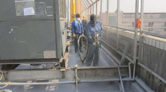 聚脲屋頂施工現場 聚脲屋頂施工現場