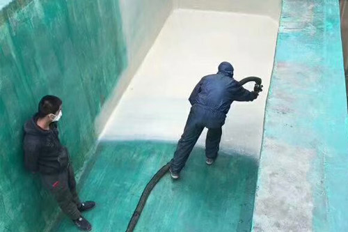 聚脲防水涂料設備 山東九旭低調的實力派(圖4) 聚脲防水涂料污水池防水案例